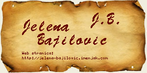 Jelena Bajilović vizit kartica